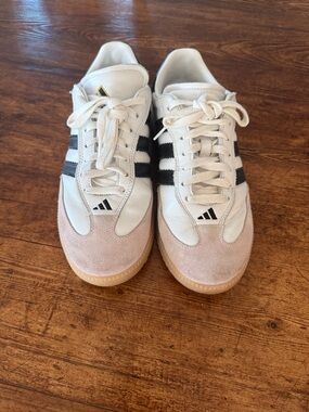 adidas Samba Millennial White and Black Classic Suede-Trim Sneakers Size 10
